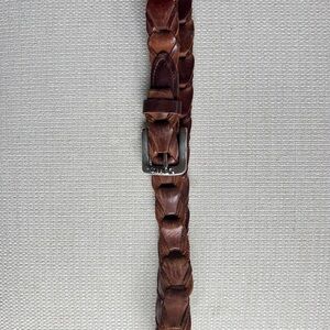 Levi’s Braided Leather Belt Brown Men’s Size 34 Silver Buckle